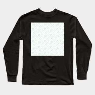 Simple Triangles in Blues and Greens Long Sleeve T-Shirt